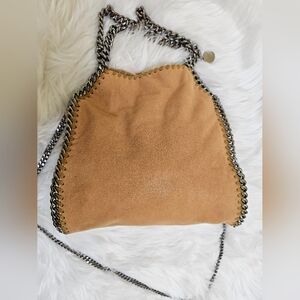Stella McCartney Tan Tote with Silver Chain